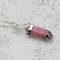 Rhodochrosite Double Terminating Point 925 Silver Pendant ~22mm