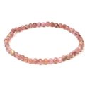 Rhodochrosite 3mm Mini Bead Bracelet