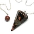 Rhodonite Crystal Pendulum