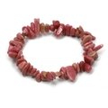 Rhodonite Gemstone Chip Bracelet