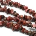 Rhodonite Gemstone Chip Necklace ~ 35"