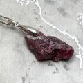Rhodonite Healing Crystal 925 Silver Pendant ~30mm