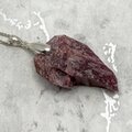 Rhodonite Healing Crystal 925 Silver Pendant ~35mm