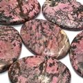 Rhodonite Palm Stone ~70x50mm