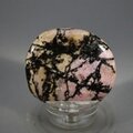 Rhodonite Polished Flat Tumblestone ~44mm