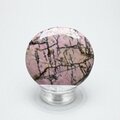 Rhodonite Polished Flat Tumblestone ~48mm