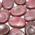 Rhodonite Thumb Stone ~40mm