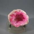 Rose Aura Quartz Geode ~41x35mm