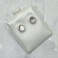 Rose Quartz 925 Silver Oval Stud Earrings ~8mm