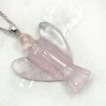 Rose Quartz Angel Pendant - 25mm