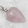 Rose Quartz Gemstone Pendant  ~29mm