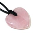 Rose Quartz Heart Necklace 'Love'
