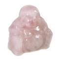 Rose Quartz Sitting Buddha Statue