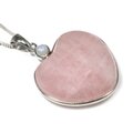 Rose Quartz & Moonstone Stone Heart Pendant ~35mm