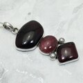 Rubellite & Pearl 925 Silver Pendant ~50mm
