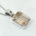 Rutilated Quartz 925 Silver Pendant ~20mm