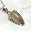 Rutilated Quartz & Silver Teardrop Pendant ~ 20mm