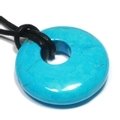 Scorpio Birthstone Necklace - Turquoise Howlite Donut