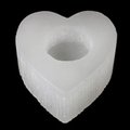 Selenite Heart Tealight Candle Holder