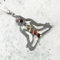 Seven Chakra Buddha Sterling Silver Pendant - Large