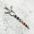 Seven Chakra Serpent Sterling Silver Pendant