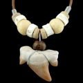 Shark Tooth Necklace (Brown Cord)