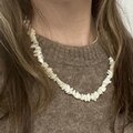 Mother of Pearl Gemstone Chip Necklace with Clasp