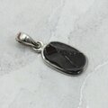 Shungite 925 Silver Pendant ~16mm