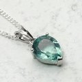Siberian Quartz Blue Spinel Teardrop Pendant ~11mm
