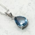 Siberian Quartz Aquamarine Teardrop Pendant ~11mm