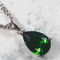Siberian Quartz - Emerald Teardrop Faceted Pendant ~ 12mm