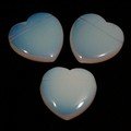 Side Drilled Opalite Hearts - 40mm