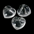 Side Drilled Quartz Hearts - 30mm