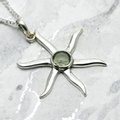 Silver & Peridot Sunburst - 35mm