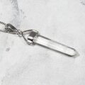 Silver Quartz 925 Silver Pendant  ~41mm