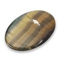 Smoky Rainbow Fluorite Thumb Stone ~40mm