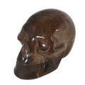 Smoky Rutilated Quartz Crystal Skull ~7.8 x 5.5cm