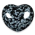 Snowflake Obsidian Crystal Heart ~45mm