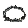 Snowflake Obsidian Gemstone Chip Bracelet