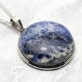 Sodalite & Silver Pendant ~32mm