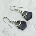 Sugilite 925 Silver Drop Earrings ~19mm