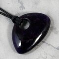 Sugilite Drilled Tumblestone with Cord  ~25x35mm