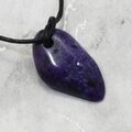 Sugilite Drilled Tumblestone with Cord  ~27mm