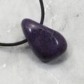 Sugilite Drilled Tumblestone with Cord  ~27mm
