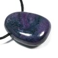 Sugilite Drilled Tumblestone with Cord  ~29x21mm