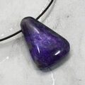 Sugilite Drilled Tumblestone with Cord  ~35mm