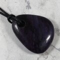 Sugilite Drilled Tumblestone with Cord  ~35x28mm