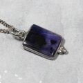 Sugilite Mini 925 Silver Rectangle Pendant ~17mm