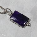 Sugilite Mini 925 Silver Rectangle Pendant ~18mm
