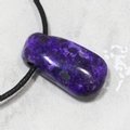 Sugilite Pendant With Wax Cotton Cord  ~25 x 13mm
